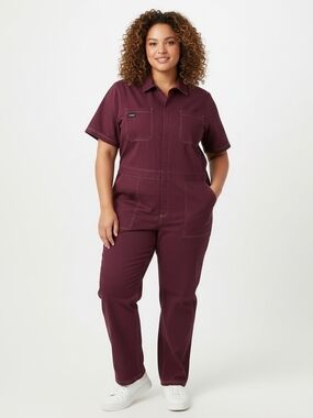 Wildfang The Essential Denim Short-Sleeve Plus Size Coveralls